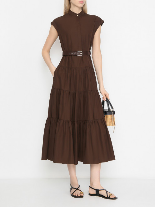 Хлопковое платье с ремнем Max Mara - МодельОбщийВид