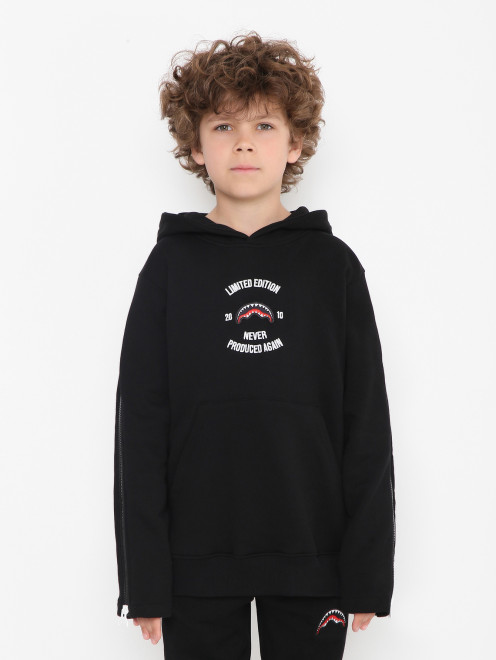 Толстовка из хлопка с вышивкой Sprayground - МодельВерхНиз