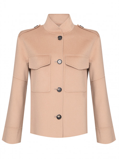 Полупальто из шерсти с карманами  Max Mara - Общий вид