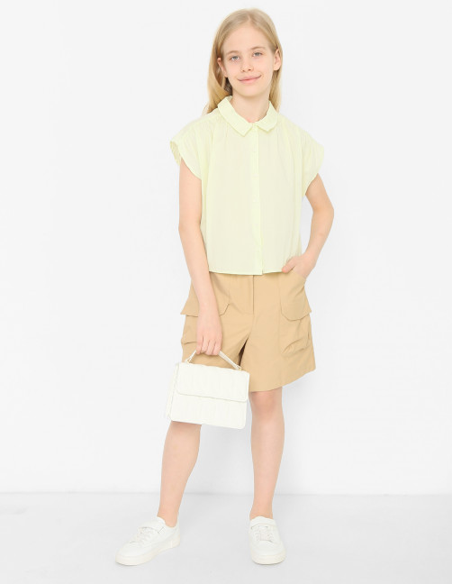 Шорты из хлопка с карманами Ermanno Scervino Junior - МодельОбщийВид
