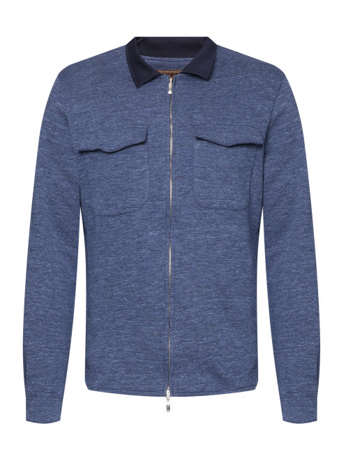 Олимпийка на молнии из хлопка Doriani Cashmere - Общий вид