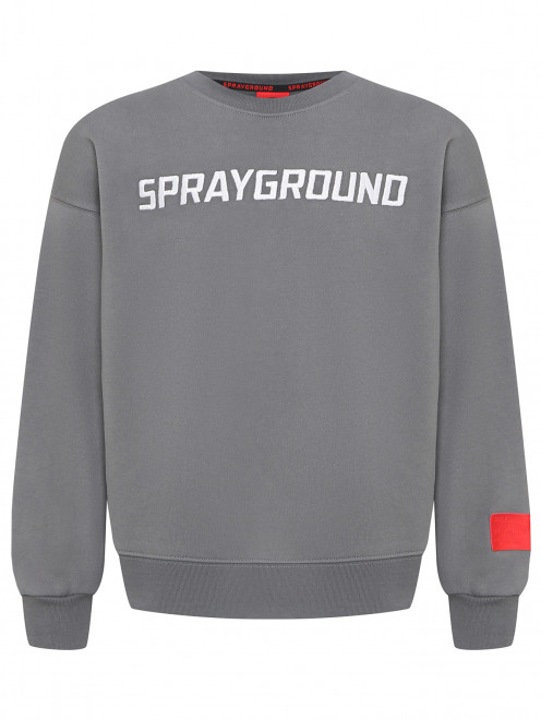 Свитшот из хлопка с вышивкой Sprayground - Общий вид