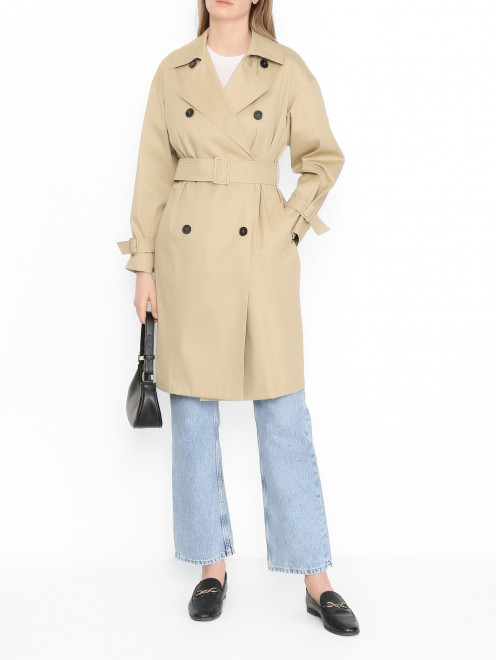 Плащ из хлопка с поясом Max Mara - МодельОбщийВид