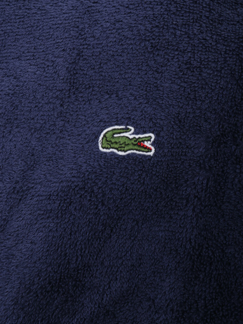 Банный халат из хлопка с декором Lacoste - Деталь