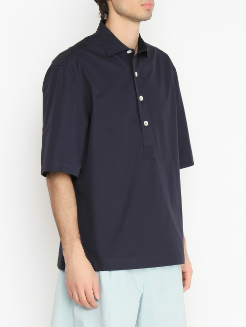 Рубашка из хлопка с короткими рукавами LARDINI - МодельВерхНиз