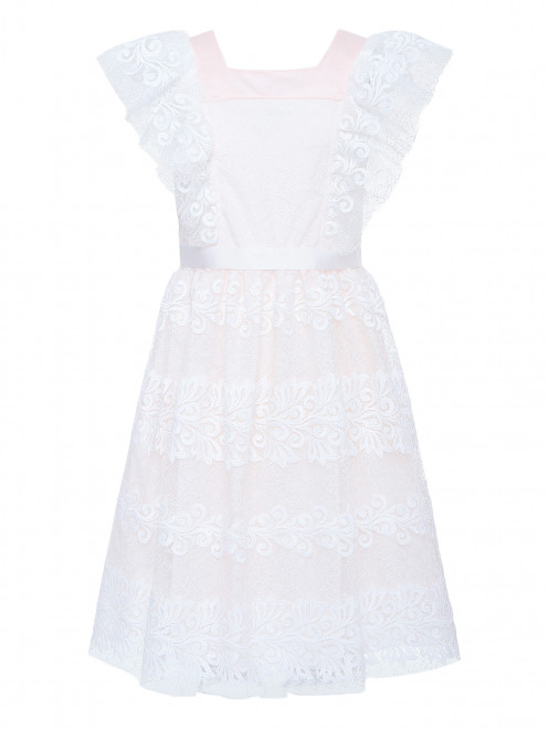 Кружевное платье с поясом Aletta Couture - Общий вид