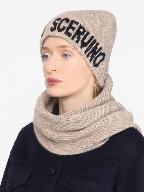 Шапка из кашемира с логотипом Ermanno Scervino - МодельОбщийВид