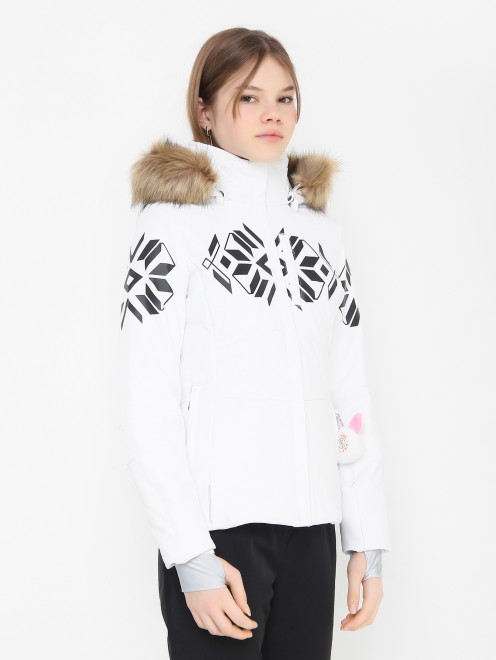 Куртка с контрастным принтом Poivre Blanc - МодельВерхНиз