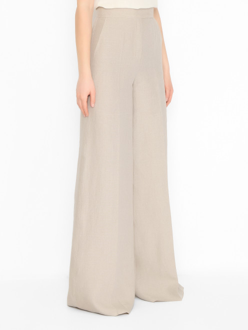 Широкие брюки из льна Max Mara - МодельВерхНиз