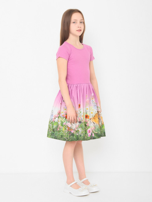 Платье из хлопка с цветочным узором Molo - МодельВерхНиз