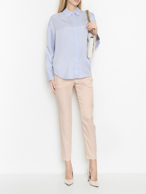Однотонная блуза из шелка Lorena Antoniazzi - МодельОбщийВид