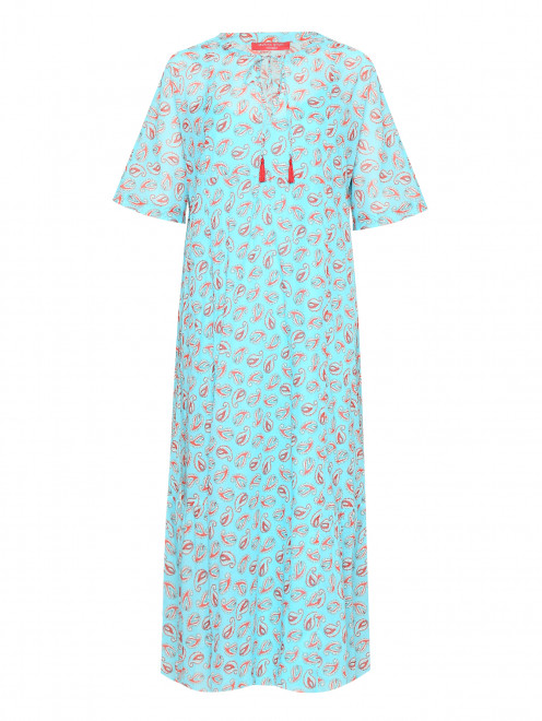 Платье-макси из хлопка с узором Marina Rinaldi - Общий вид