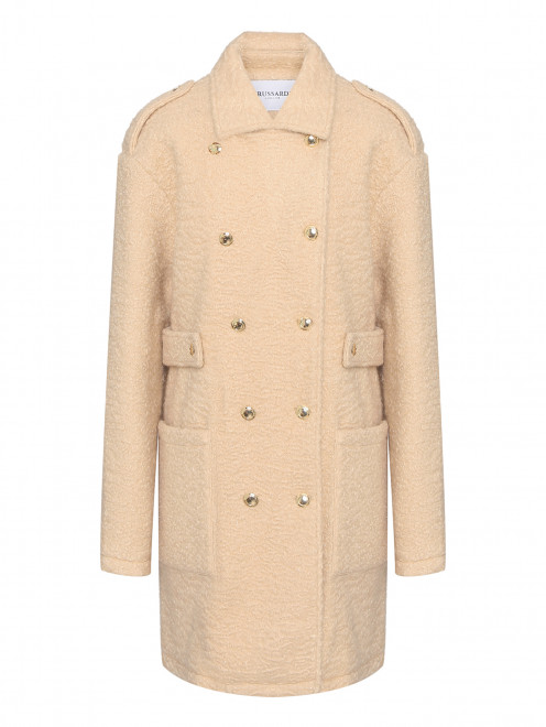 Двубортное пальто с акцентными пуговицами Trussardi - Общий вид