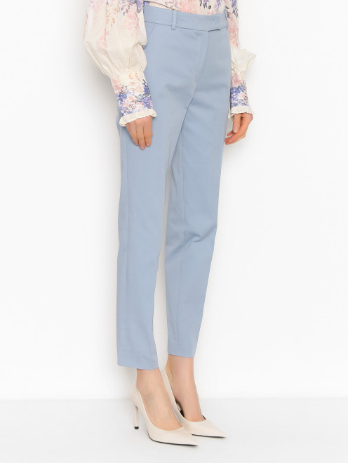 Однотонные брюки прямого фасона из хлопка Luisa Spagnoli - МодельВерхНиз