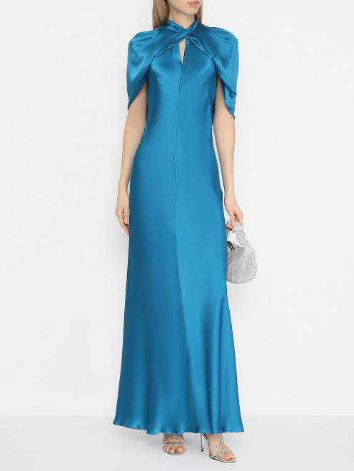Платье-макси из смесового шелка Alberta Ferretti - МодельОбщийВид