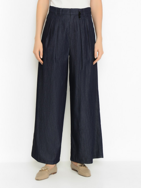 Широкие брюки с защипами Max Mara - МодельВерхНиз