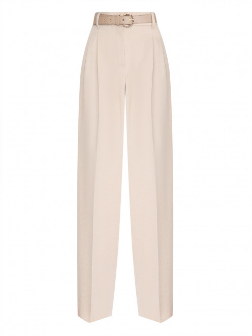 Брюки из шерсти с защипами Max Mara - Общий вид