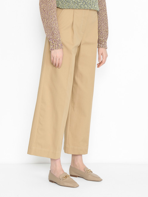 Брюки из хлопка с карманами Weekend Max Mara - МодельВерхНиз