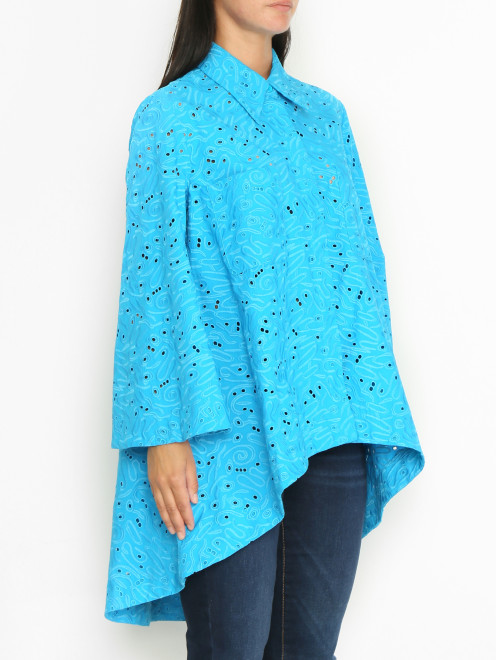 Блуза из смешанного хлопка с вышивкой Marina Rinaldi - МодельВерхНиз