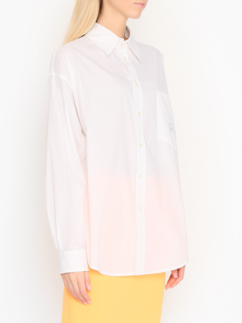 Рубашка из хлопка с монограммой Forte Dei Marmi Couture - МодельВерхНиз