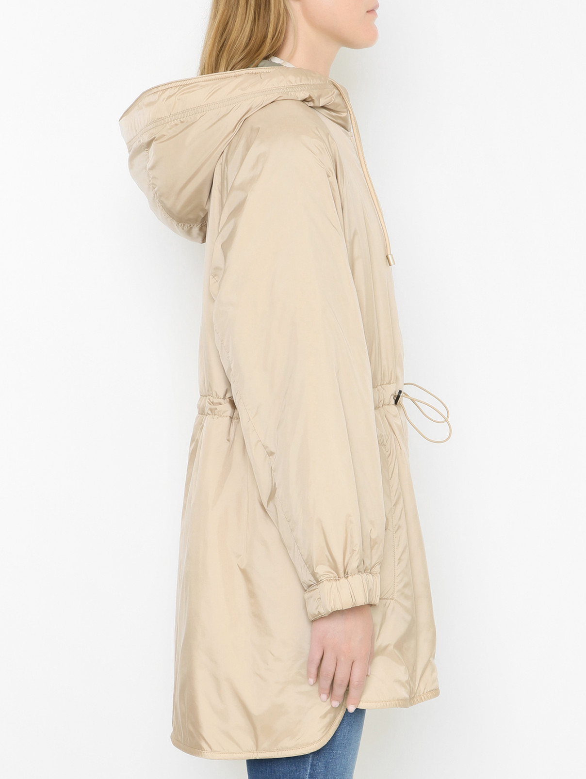 Weekend Max Mara бежевая двухсторонняя стеганая куртка (783398