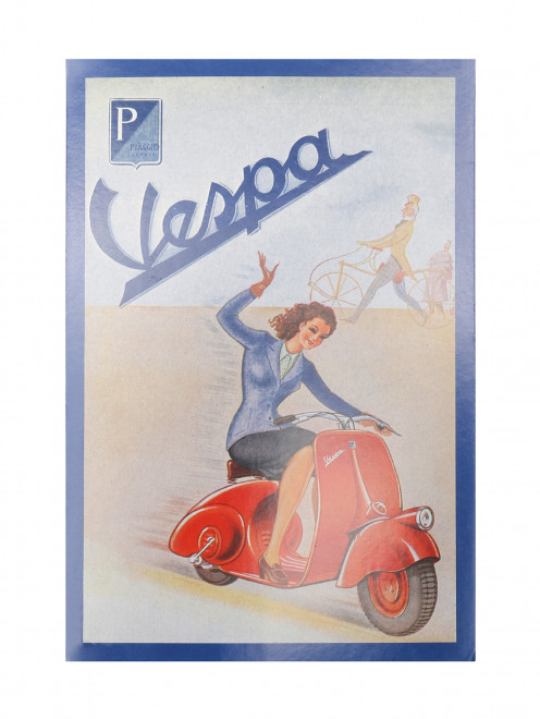 Картонная открытка с узором Vespa - Общий вид