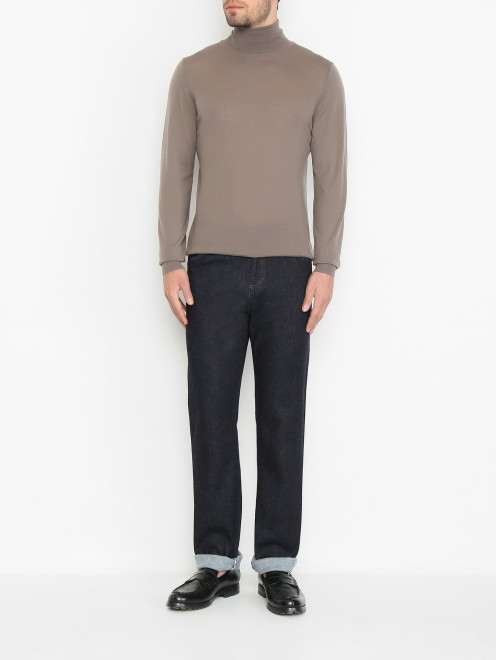 Водолазка из шерсти мелкой вязки Piacenza Cashmere 1733 - МодельОбщийВид