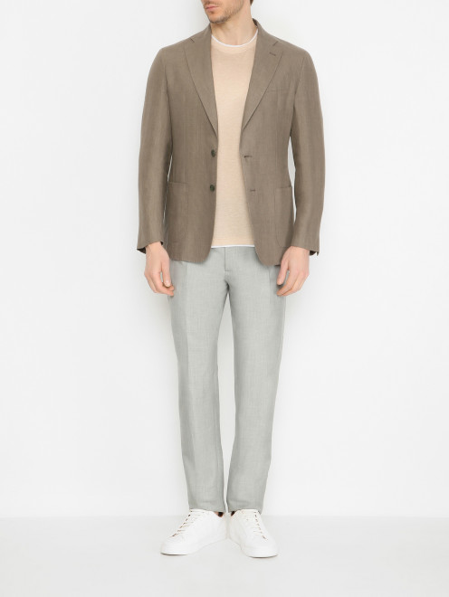 Пиджак из льна с карманами Doriani Cashmere - МодельОбщийВид