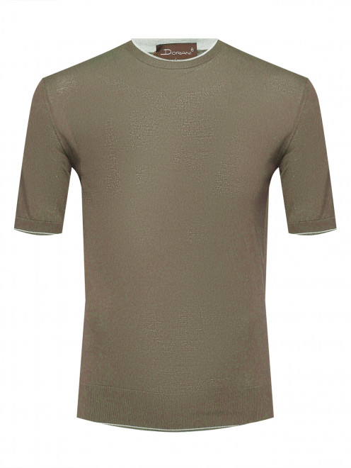 Футболка с круглым вырезом из хлопка Doriani Cashmere - Общий вид