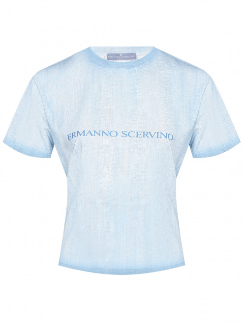 Хлопковая футболка с логотипом Ermanno Scervino - Общий вид
