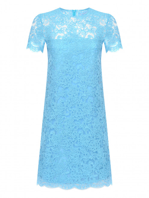 Платье прямого кроя из хлопка с кружевом Ermanno Scervino - Общий вид