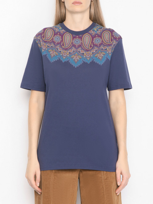 Футболка с узором пейсли Etro - МодельВерхНиз