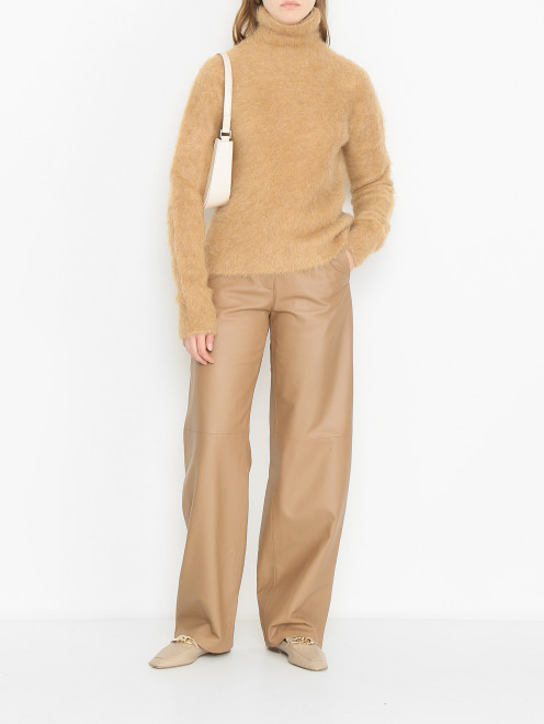 Брюки из натуральной кожи Max Mara - МодельОбщийВид
