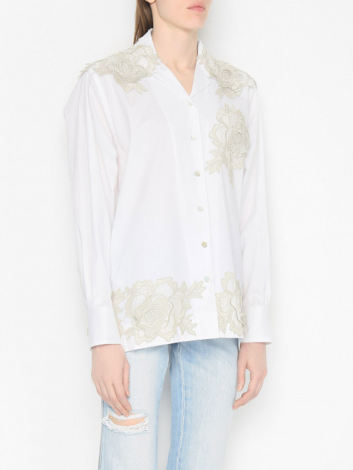 Блуза из хлопка с вышивкой Antonio Marras - МодельВерхНиз