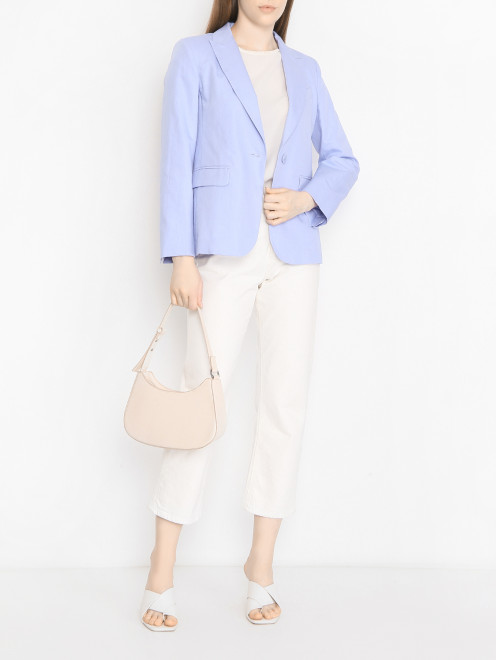 Однобортный жакет из смешанного льна Weekend Max Mara - МодельОбщийВид