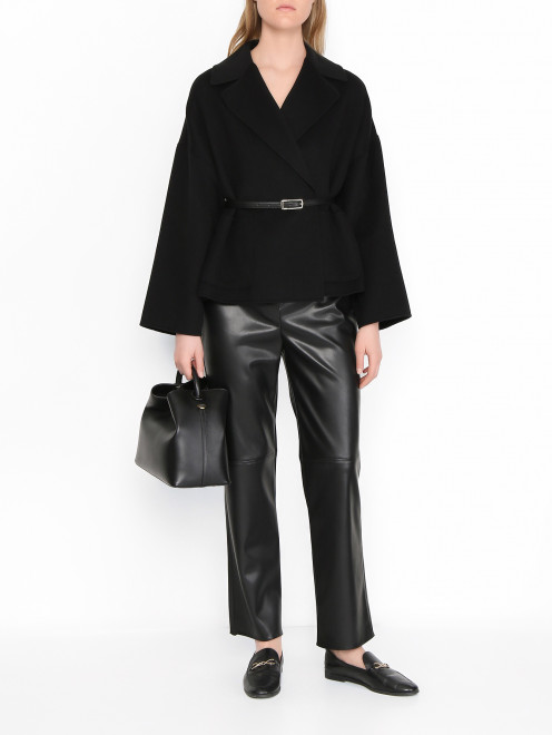 Полупальто на запах с ремнем Max Mara - МодельОбщийВид
