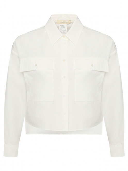 Рубашка из хлопка с накладными карманами Weekend Max Mara - Общий вид