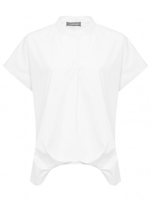 Однотонная блуза из хлопка Lorena Antoniazzi - Общий вид