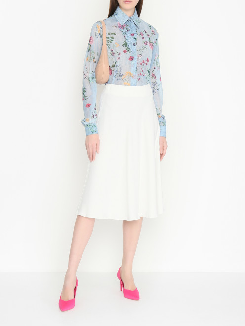 Блуза с цветочным узором Ermanno Scervino - МодельОбщийВид