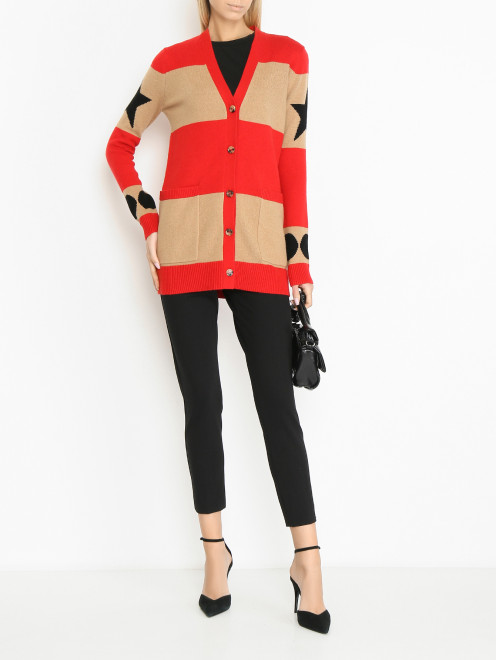 Брюки однотонные из вискозы со стрелками Max Mara - МодельОбщийВид