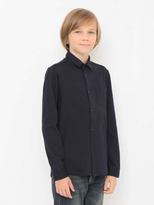 Хлопковая рубашка с нагрудным карманом Il Gufo - МодельВерхНиз