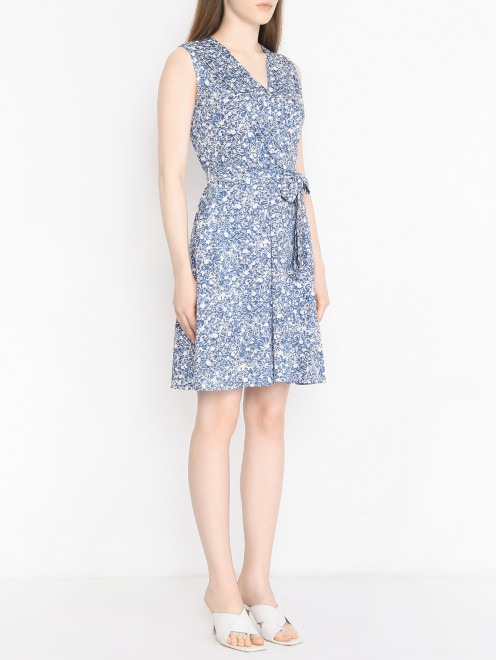 Платье из хлопка с узором Weekend Max Mara - МодельВерхНиз