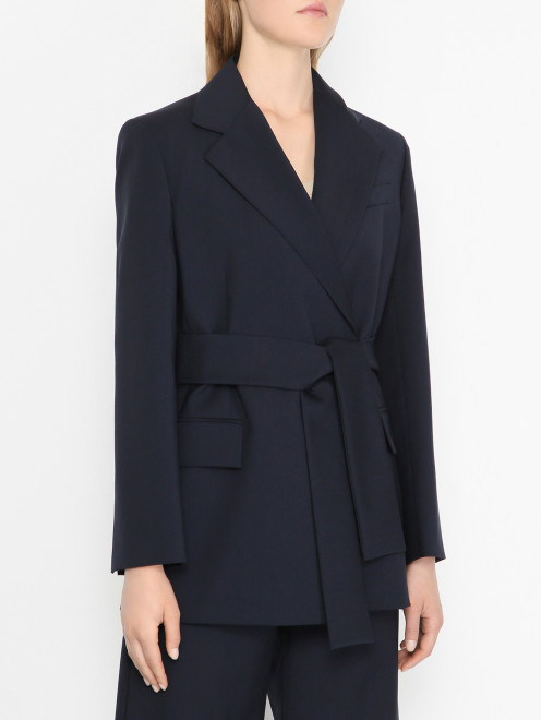 Жакет из шерсти с поясом Weekend Max Mara - МодельВерхНиз