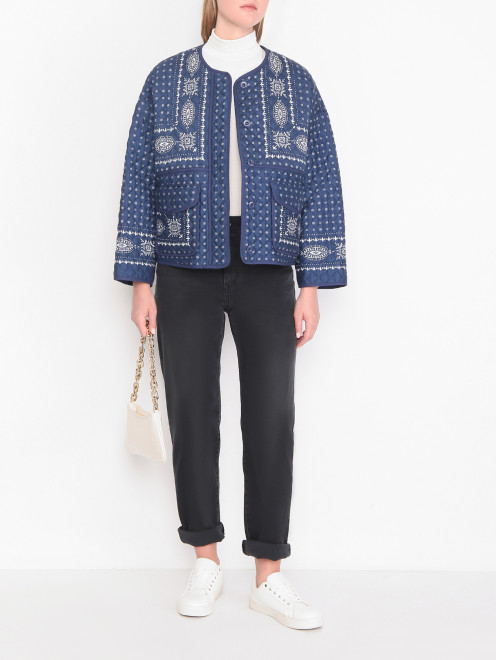 Полупальто с узором и карманами Weekend Max Mara - МодельОбщийВид