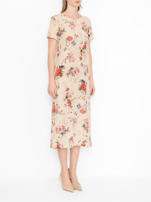 Платье из шелка с разрезами Weekend Max Mara - МодельВерхНиз