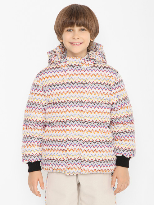 Пуховик с узором Missoni - МодельВерхНиз
