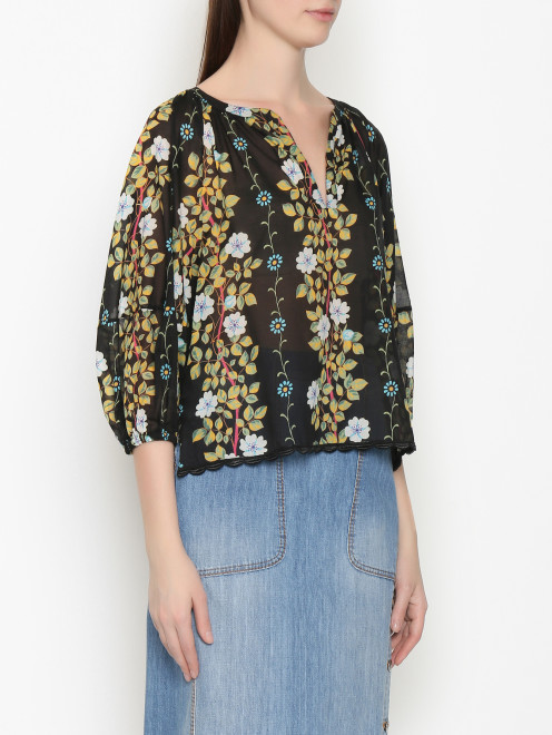 Блуза с цветочным узором Etro - МодельВерхНиз