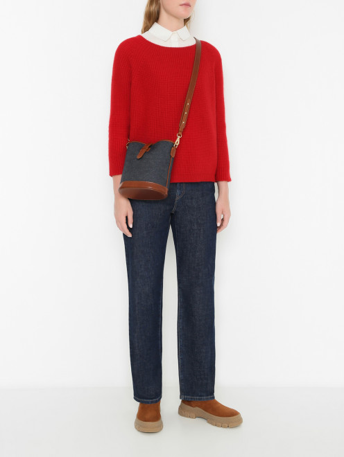 Сумка из денима на ремне Weekend Max Mara - МодельОбщийВид