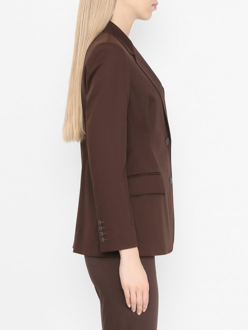 Приталенный жакет из хлопка Max Mara - МодельВерхНиз