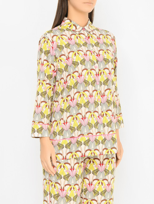 Блуза с цветочным узором Marina Rinaldi - МодельВерхНиз